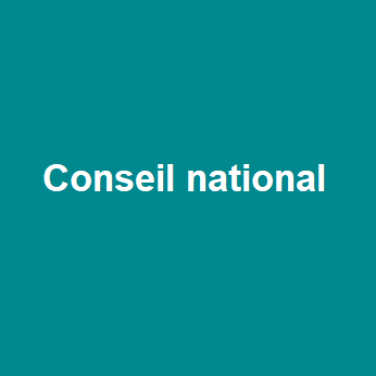 visuel avec inscrit "conseil national"