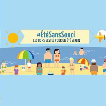 Affiche #étésanssouci Les bons gestes pour un été serein