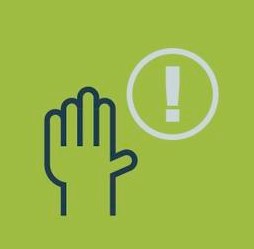Pictogramme illustrant une main qui se lève et qui alerte