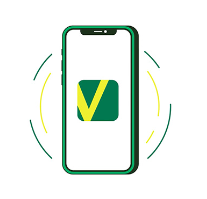 Illustration d'un téléphone portable avec le logo de la carte vitale