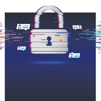 Photo qui représente un cadenas avec des données