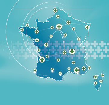 Carte de France illustrant le maillage territorial