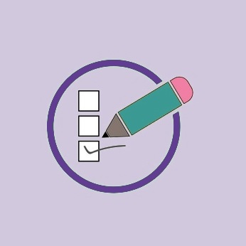 Pictogramme illustrant un stylo qui coche une des trois cases illustrées