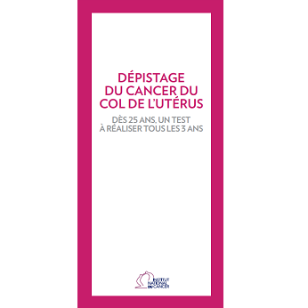 Visuel "Dépistage du cancer du col de l'utérus, dès 25, un dépistage à réaliser tous les 3 ans"