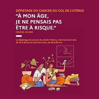 Dépistage du cancer du col de l'utérus - affiche