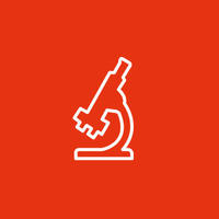 pictogramme d'un microscope