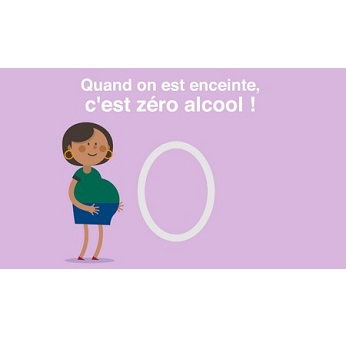 Affiche "Quand on est enceinte, c'est zéro alcool"