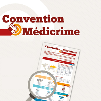 Illustration d'une loupe sur la convention médicrime