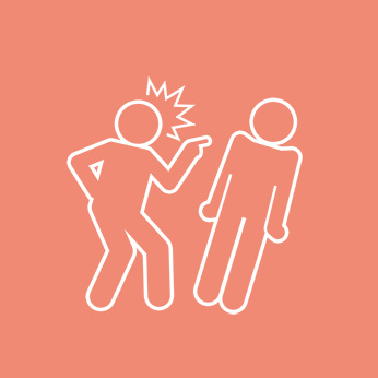 Pictogramme représentant une agression