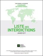 Photo de la couverture de la liste des interdictions de l'Agence mondiale antidopage