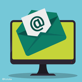 Illustration d'un ordinateur et d'un email