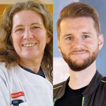 Photo de Christine Patot, médecin urgentiste, Yann Charpiat, pharmacien titulaire d’officine