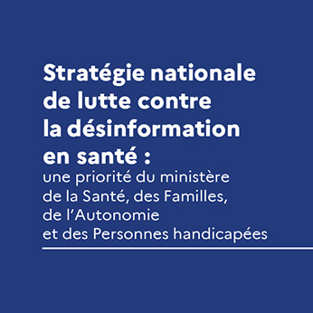 Couverture de la Stratégie nationale de lutte contre la désinformation en santé