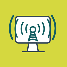 Pictogramme illustrant une webconférence