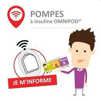 Visuel "Pompes à insuline OMNIPOD, je m'informe"