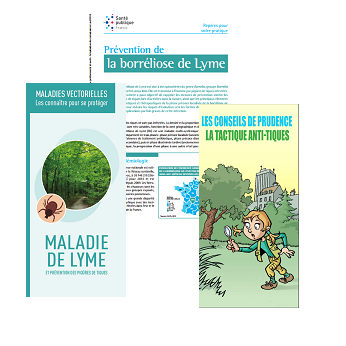 Photo des différentes brochure de prévention sur la maladie de Lyme