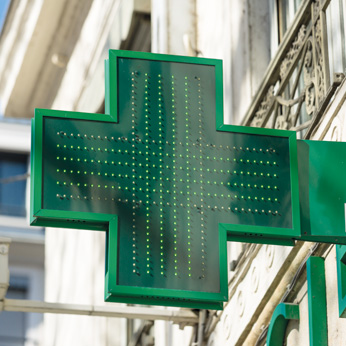 Photo d'une enseigne de pharmacie