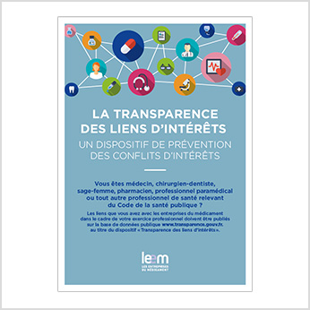 Couverture de la brochure informative sur le dispositif "Transparence des liens d'intérêts"