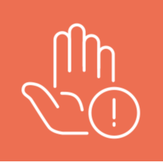 Pictogramme illustrant une main qui alerte