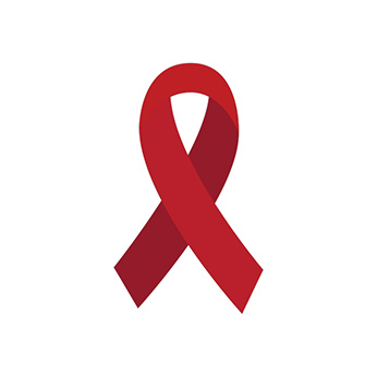Ruban rouge représentant la lutte contre le sida