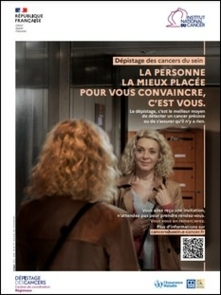 Affiche sur la campagne de dépistage du cancer du sein 2023