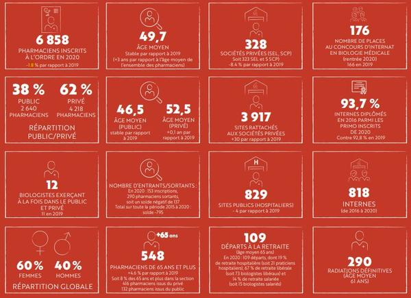 Infographie présentant les chiffres clés de la section G