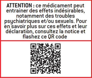 QR code renvoyant vers le dossier thématique « Finastéride 1 mg et chute de cheveux »