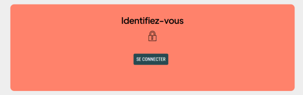 Capture d'écran du bouton "Identifiez vous"