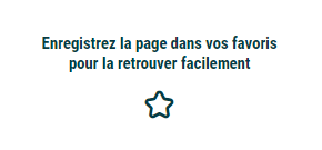 Capture d'écran de la rubrique "Enregistrez la page dans vos favoris pour la retrouver facilement"